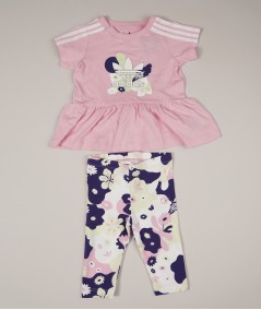 ADIDAS COMPLETO FLOWER PRINT DRESS AND TIGHTS